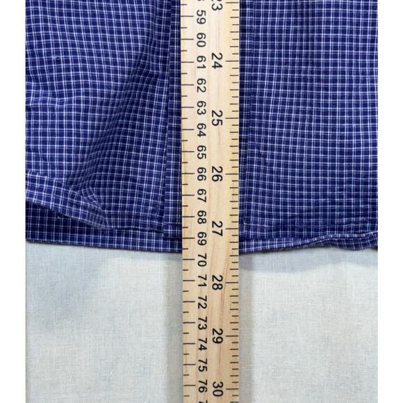 Ariat Pro Series Shirt Men's Small Blue Purple Plaid Stretch Western Button Down - Picture 2 of 14